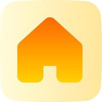 A yellow house icon on a white background vector