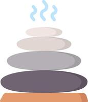 A stack of stones with a blue steam coming out of it vector