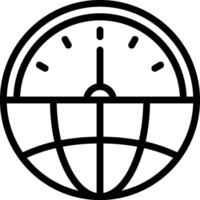 A globe with a clock on it vector
