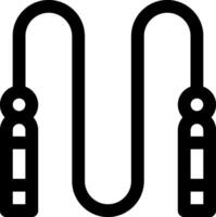 A black and white image of a jump rope vector