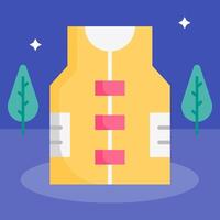 A life vest with a tree in the background vector