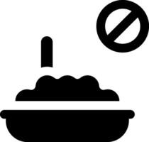 A black and white image of a bowl with food in it vector