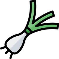 A green onion with a long stem vector