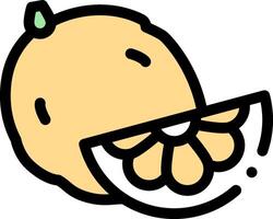 A lemon slice with a flower on it vector