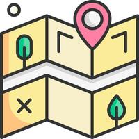 Map pin icon with location marker vector