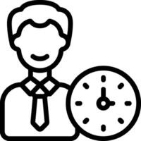 A man with a clock and tie is holding it up vector