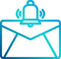 Email icon with bell vector