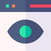An eye icon on a white background vector