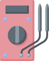 A pink electronic device with two wires and a meter vector
