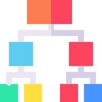 A colorful tree with different colored blocks vector