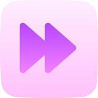 A purple and pink icon with an arrow pointing left vector