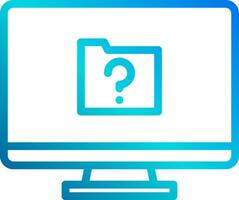 File folder icon with question mark vector