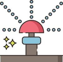 A mushroom with a red hat and a star on top vector