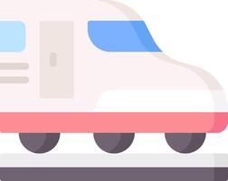 A train is on the tracks, with a white background vector
