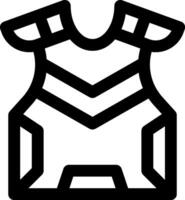 A black and white icon of a vest vector