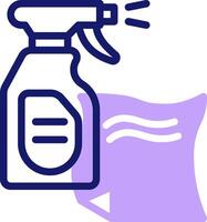 A spray bottle and a cloth on a white background vector