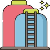 Two containers with ladders on top of them vector
