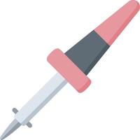 A needle with a red tip on a white background vector