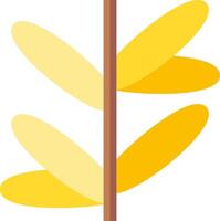 A yellow leaf on a branch vector