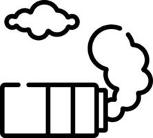 A black and white illustration of a smoke stack vector