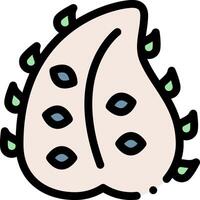 A cartoon leaf with green leaves vector