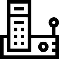 A black and white image of a phone and a computer vector