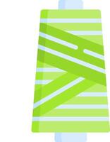 A spool of thread with green stripes vector