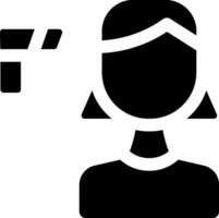 A woman with a headscarf and a sign that says f vector