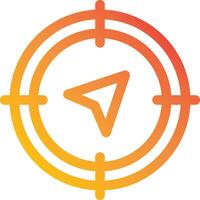 A yellow and orange arrow pointing to the right vector