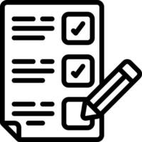 Checklist icon with pencil and check box vector