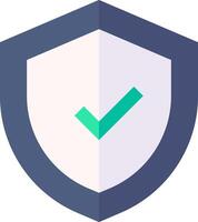 A shield with a tick on it vector