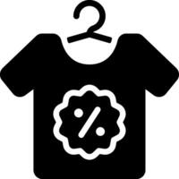 A shirt with a percentage sign on it vector