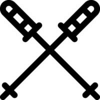 Two crossed syringes on a white background vector