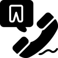 A telephone with a speech bubble and a toothbrush vector