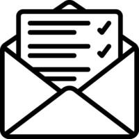 An envelope with a check mark on it vector