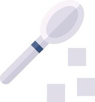 A magnifying glass and a square of squares vector