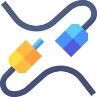 A colorful cable with two different colors vector