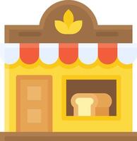 A bakery icon with a window and a door vector