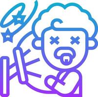 A man with a microphone and a star above him vector