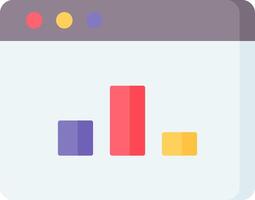 A colorful bar chart icon on a white background vector