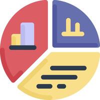 A pie chart with three different types of data vector