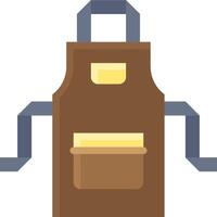 An apron with a knife and a knife block vector