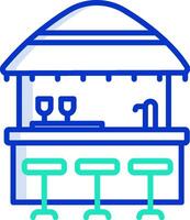 A bar with a table and chairs vector