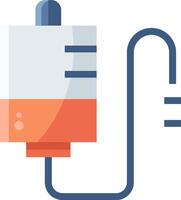 An iv bag with a needle connected to it vector