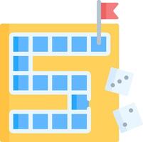 A board game with dice and a flag vector