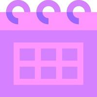 A purple calendar with four circles on it vector
