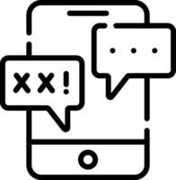 A phone with two speech bubbles on it vector