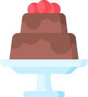 A chocolate cake with cherries on top vector