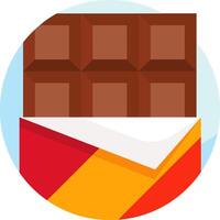 A chocolate bar with a red and orange stripe vector