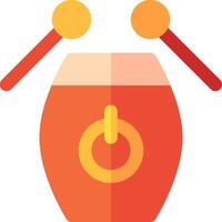 A drum with two sticks and a button vector